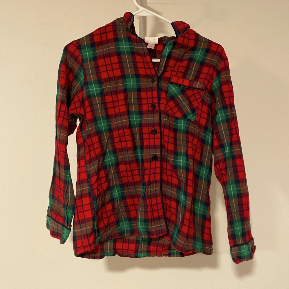 Women’s XS Plaid Pajama Set. Includes one shirt and two bottoms.
